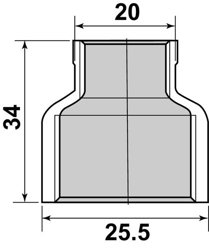 Réduction inox  à visser F1/2 x F3/8